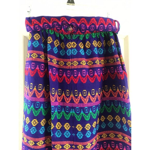 Vintage Maxi Skirt 1970's Saks Fifth Avenue The Young Circle Woven Brilliant Col - Picture 8 of 10